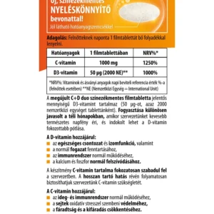 BioCo C+D Duo Retard C-vitamin 1000mg D3-vitamin 2000NE tabletta – 100db - Image 2 BioCo C+D Duo Retard C-vitamin 1000mg D3-vitamin 2000NE tabletta – 100db - Image 2