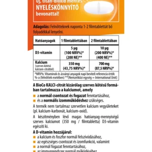 BioCo KALCI-citrát + D3-vitamin MEGAPACK - 90db - Image 2