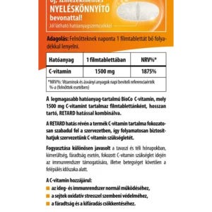 BioCo Mega C-vitamin 1500mg RETARD filmtabletta - 100db - Image 2