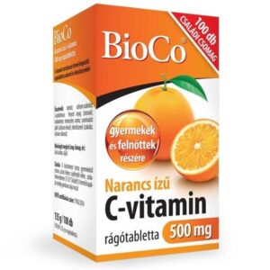 BioCo C-vitamin 500mg narancs ízű rágótabletta - 100db