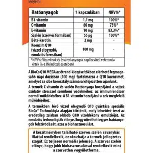 BioCo Q10 Vízzel elegyedő Mega 100mg kapszula – 30db - Image 2 BioCo Q10 Vízzel elegyedő Mega 100mg kapszula – 30db - Image 2