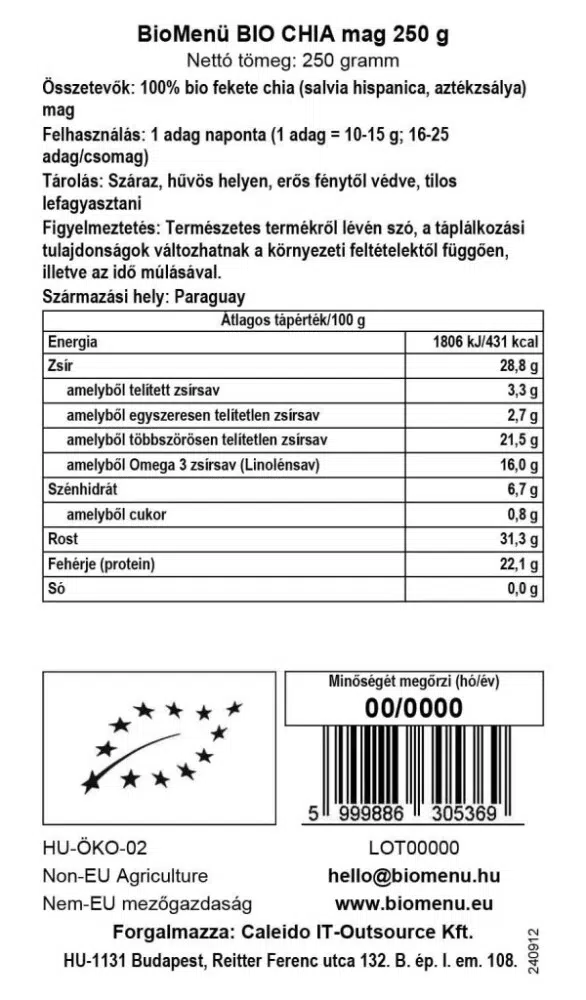 Biomenü Bio Chia mag - 250g - Image 3 Biomenü Bio Chia mag - 250g - Image 3
