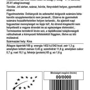 Biomenü Bio Chlorella és Spirulina algatabletta - 125g - Image 3 Biomenü Bio Chlorella és Spirulina algatabletta - 125g - Image 3