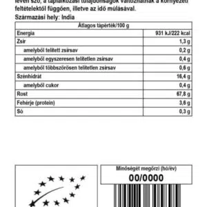 Biomenü Bio Útifűmaghéjliszt - 125g - Image 3 Biomenü Bio Útifűmaghéjliszt - 125g - Image 3