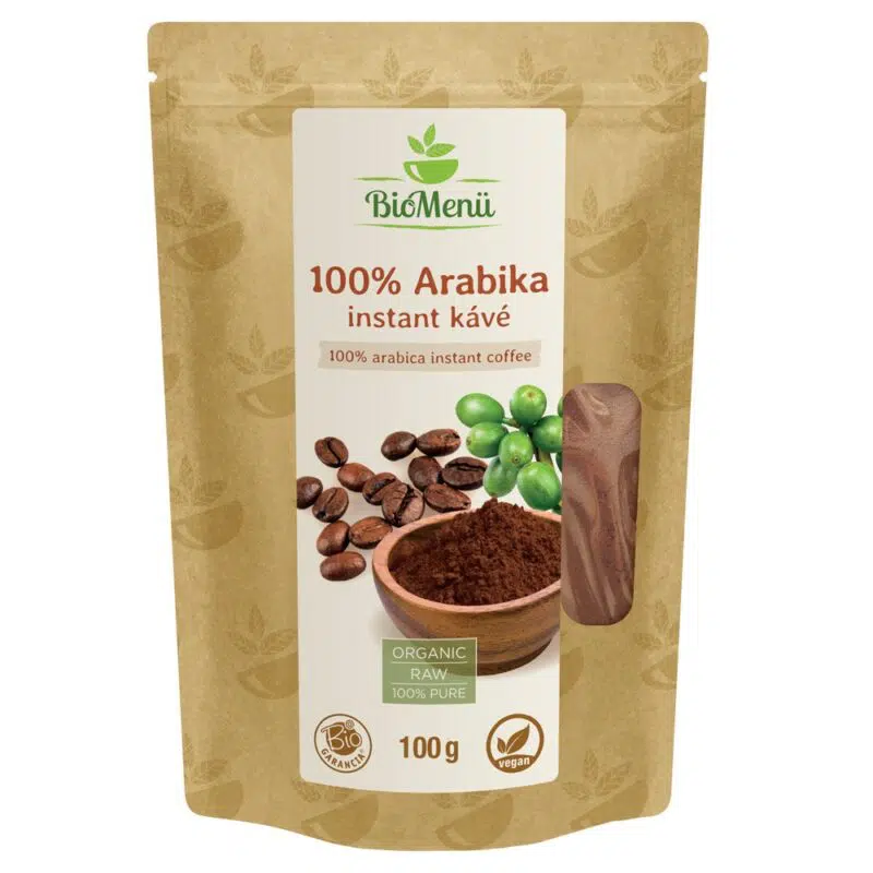 Biomenü bio 100% Arabica instant kávé - 100g Biomenü bio 100% Arabica instant kávé - 100g