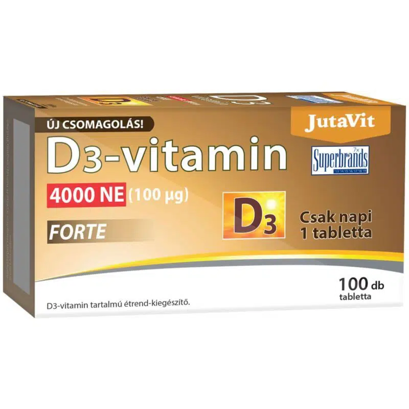 Jutavit D3-vitamin Forte 4000NE tabletta - 100db Jutavit D3-vitamin Forte 4000NE tabletta - 100db