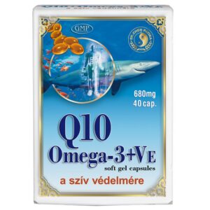 Dr. Chen Q10 + Omega-3 halolaj + E-vitamin kapszula - 40db