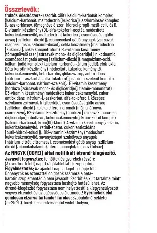 Dr. Herz gyerek multivitamin + D-vitamin rágótabletta - 60db - Image 2 Dr. Herz gyerek multivitamin + D-vitamin rágótabletta - 60db - Image 2