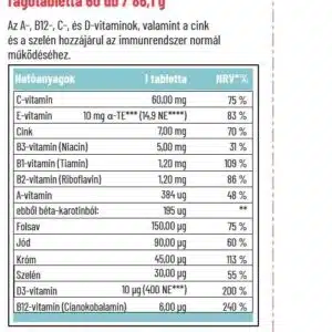 Dr. Herz gyerek multivitamin + D-vitamin rágótabletta - 60db - Image 3 Dr. Herz gyerek multivitamin + D-vitamin rágótabletta - 60db - Image 3