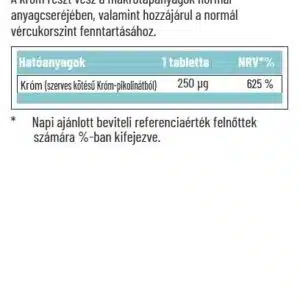 Dr. Herz Szerves Króm 250mcg tabletta - 60db - Image 2