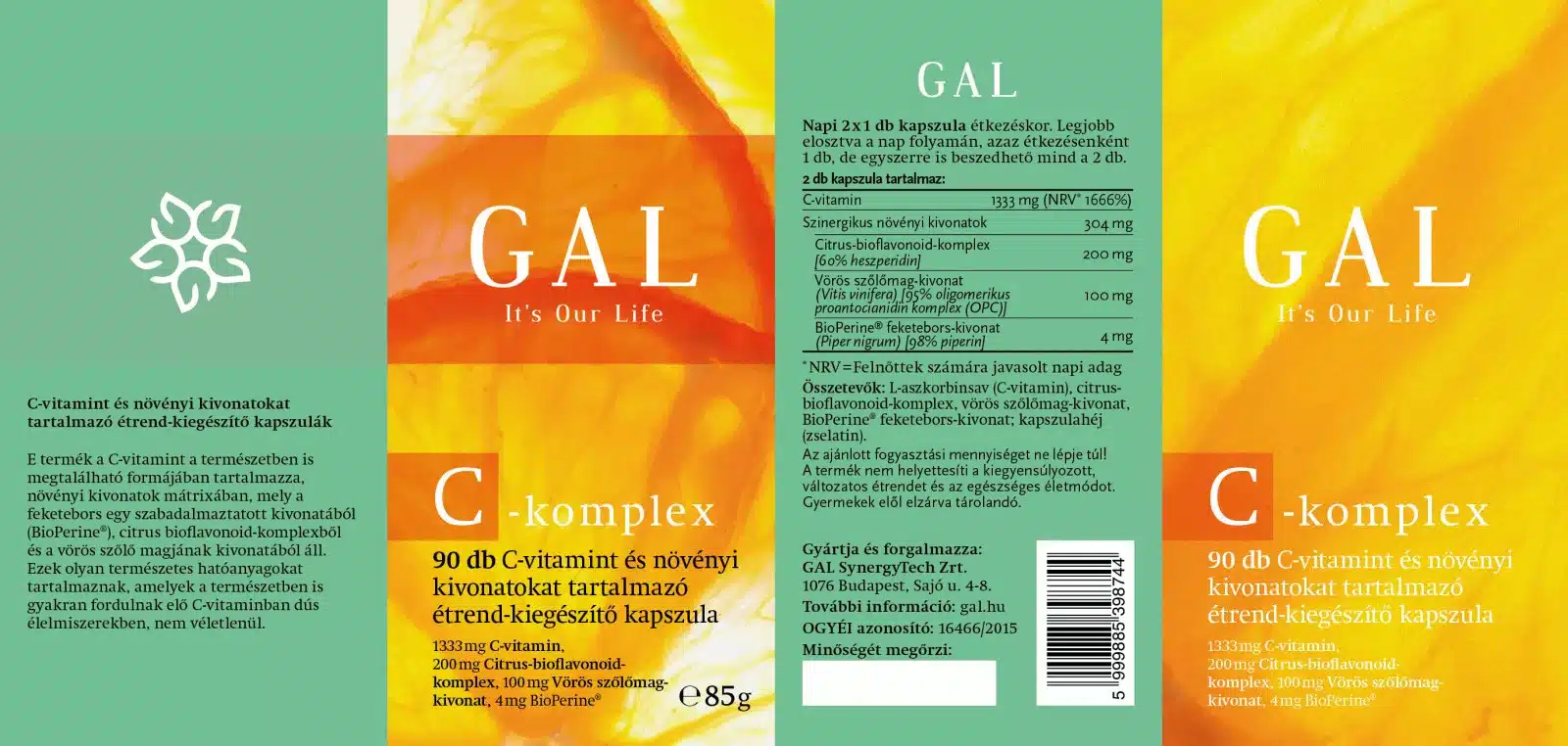 GAL C-komplex kapszula - 90db GAL C-komplex kapszula - 90db