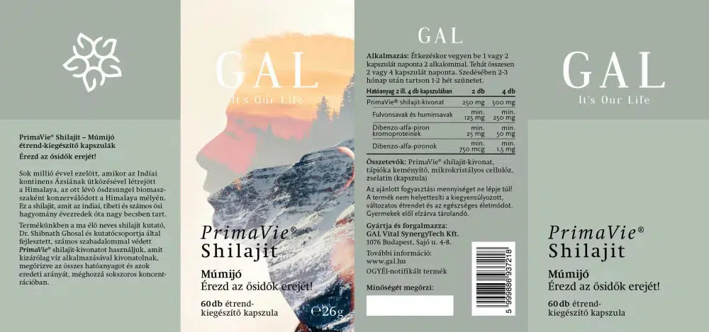 GAL PrimaVie Shilajit kapszula - 60db GAL PrimaVie Shilajit kapszula - 60db