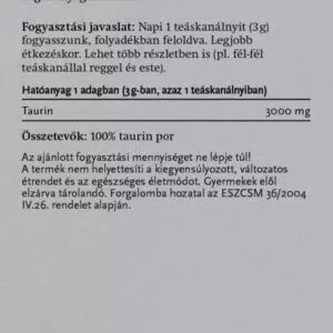 GAL 100% Taurin por utántöltő - 500g GAL 100% Taurin por utántöltő - 500g