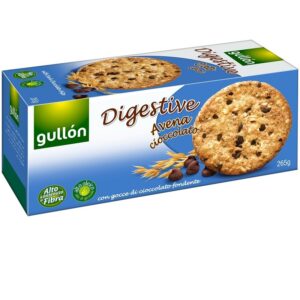 Gullón Digestiv zabpelyhes korpás keksz étcsokoládéval - 425g