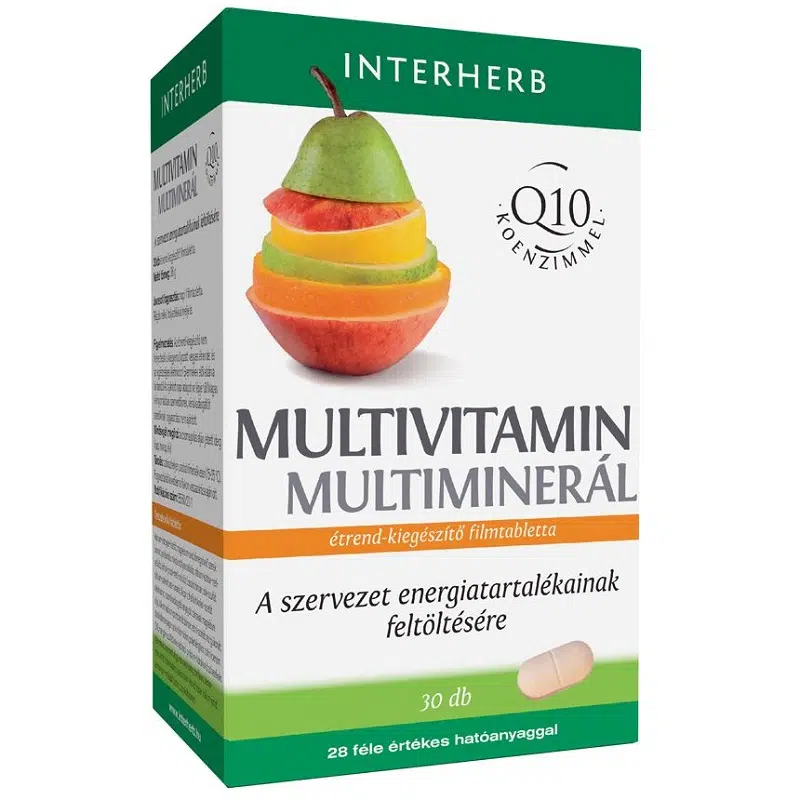 Interherb Multivitamin-Multiminerál+Q10 tabletta - 30db Interherb Multivitamin-Multiminerál+Q10 tabletta - 30db