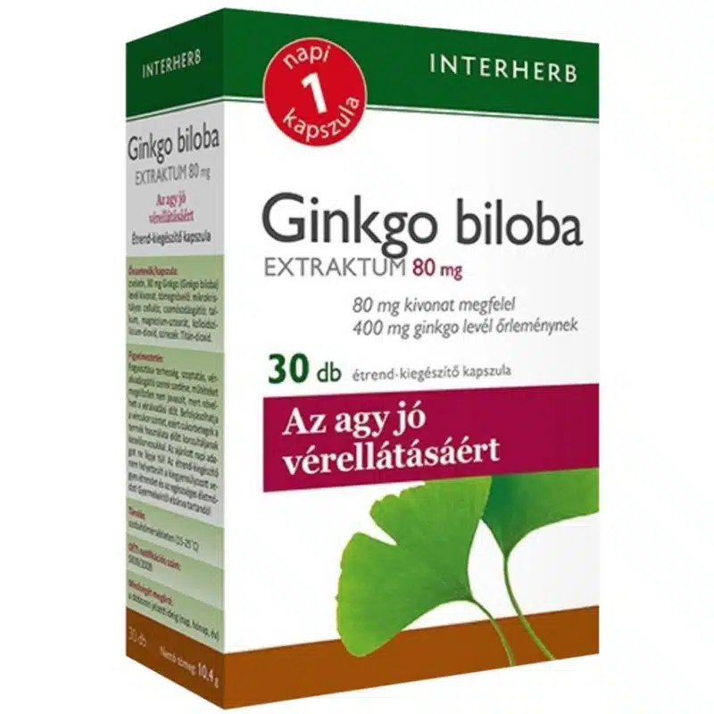 Interherb Napi 1 Ginkgo biloba Extraktum kapszula - 30db Interherb Napi 1 Ginkgo biloba Extraktum kapszula - 30db