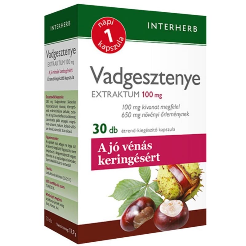 Interherb Napi 1 Vadgesztenye Extraktum kapszula - 30db Interherb Napi 1 Vadgesztenye Extraktum kapszula - 30db
