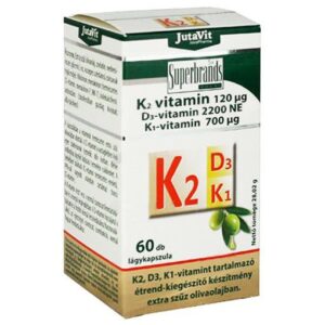 Jutavit K2+D3+K1-vitamin lágykapszula – 60db