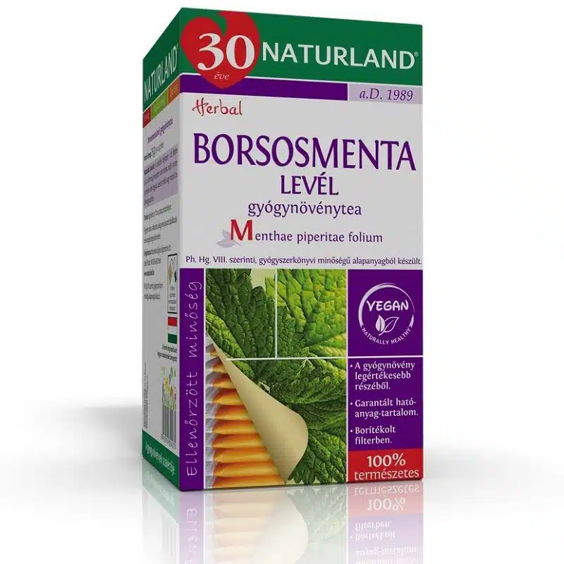 Naturland Borsosmentalevél gyógynövénytea - 25 filter Naturland Borsosmentalevél gyógynövénytea - 25 filter
