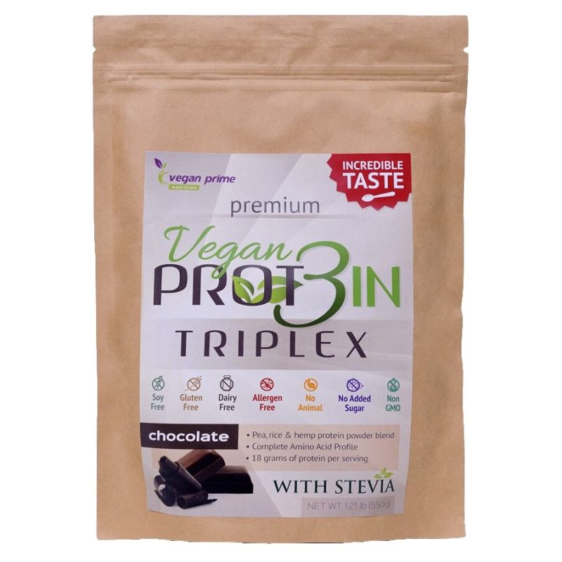 Netamin Vegan Prot3in Triplex csokoládé ízű (növényi fehérjepor) - 550g