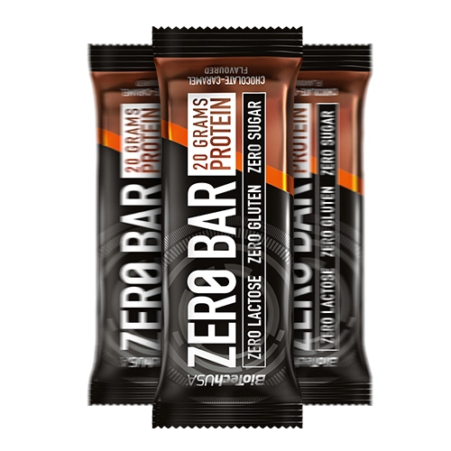 BioTech USA Zero Bar protein szelet csokoládé – karamell – 50g BioTech USA Zero Bar protein szelet csokoládé – karamell – 50g