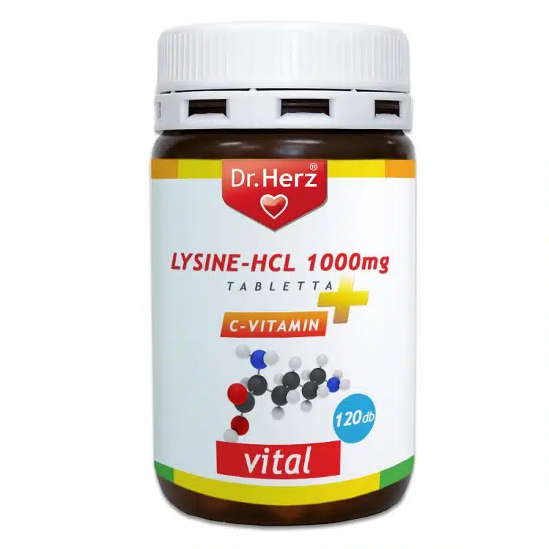 Dr. Herz Lysine-HCL 1000mg + C-vitamin tabletta - 120db Dr. Herz Lysine-HCL 1000mg + C-vitamin tabletta - 120db
