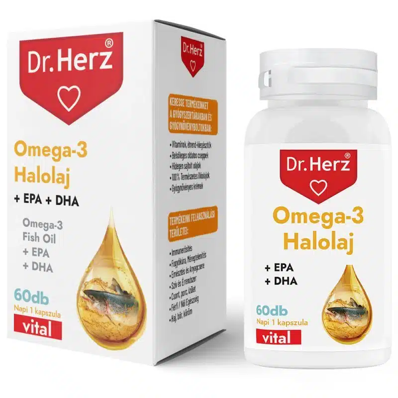 Dr. Herz Omega-3 Halolaj kapszula - 60db Dr. Herz Omega-3 Halolaj kapszula - 60db