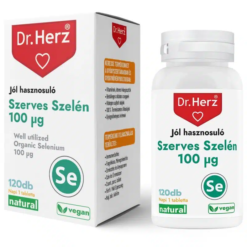 Dr. Herz Szerves Szelén 100mcg tabletta - 120db Dr. Herz Szerves Szelén 100mcg tabletta - 120db