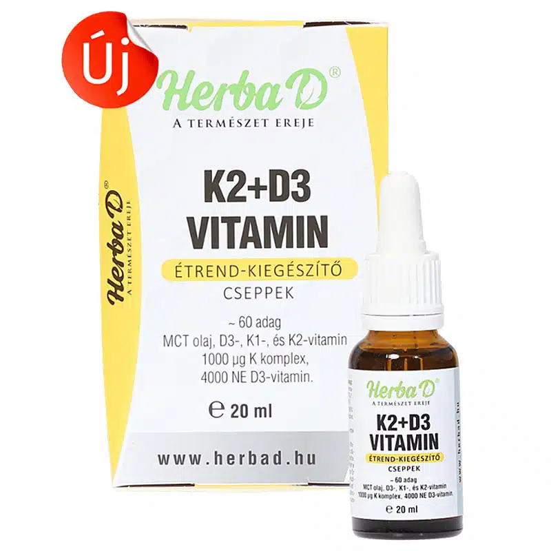 Herba-D K2+D3-vitamin csepp - 20ml Herba-D K2+D3-vitamin csepp - 20ml