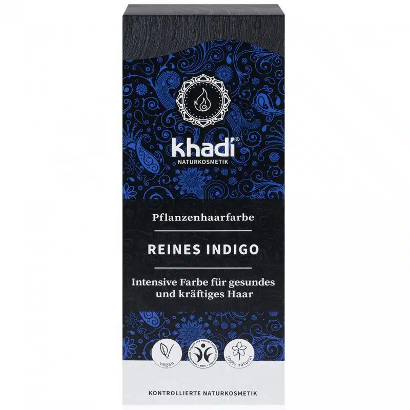 Khadi Hajfesték por Kékesfekete - 100% Indigó-tartalommal - 100g Khadi Hajfesték por Kékesfekete - 100% Indigó-tartalommal - 100g
