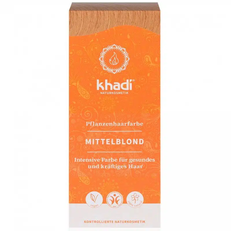 Khadi Hajfesték por - középszőke - 100g Khadi Hajfesték por - középszőke - 100g