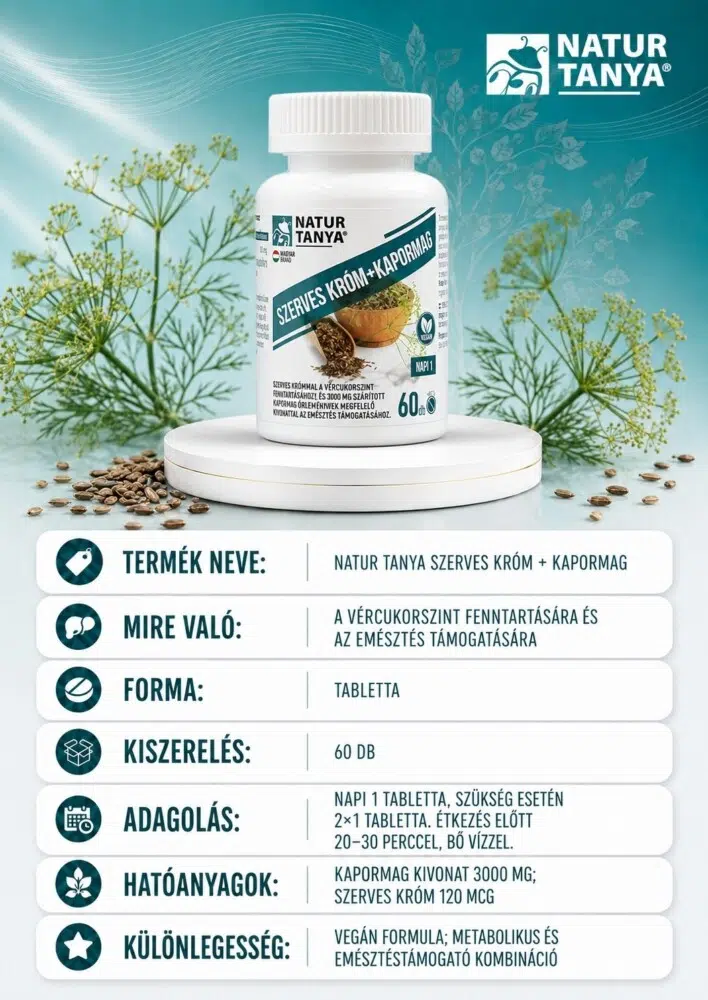 Natur Tanya Szerves Króm + Kapormag tabletta