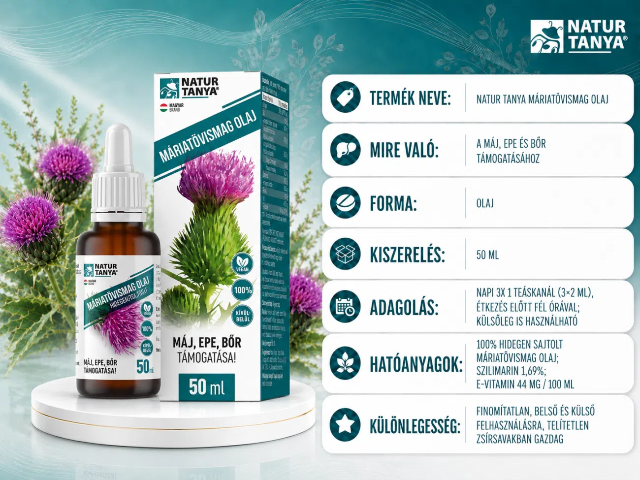 Natur Tanya Máriatövismag olaj