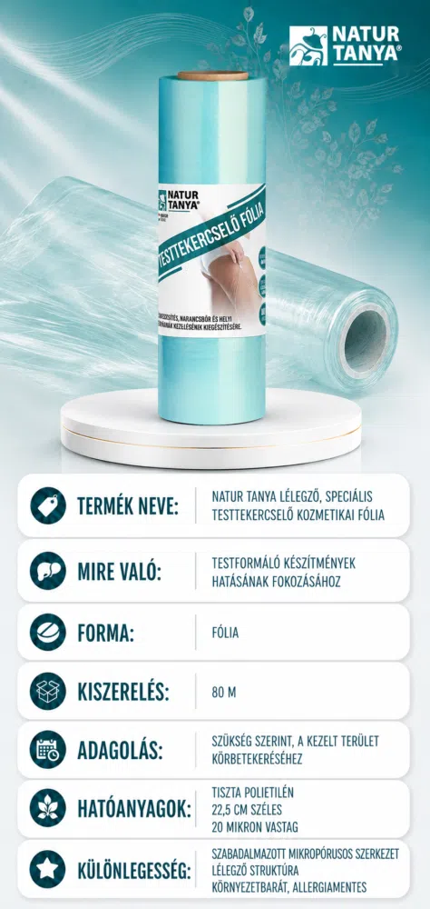 Natur Tanya Lélegző testtekercselő fólia - 80m