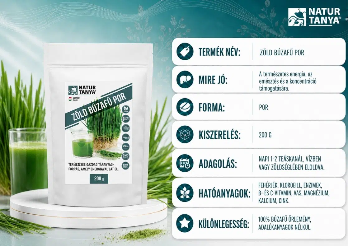 Natur Tanya Zöld Búzafű por - 200g