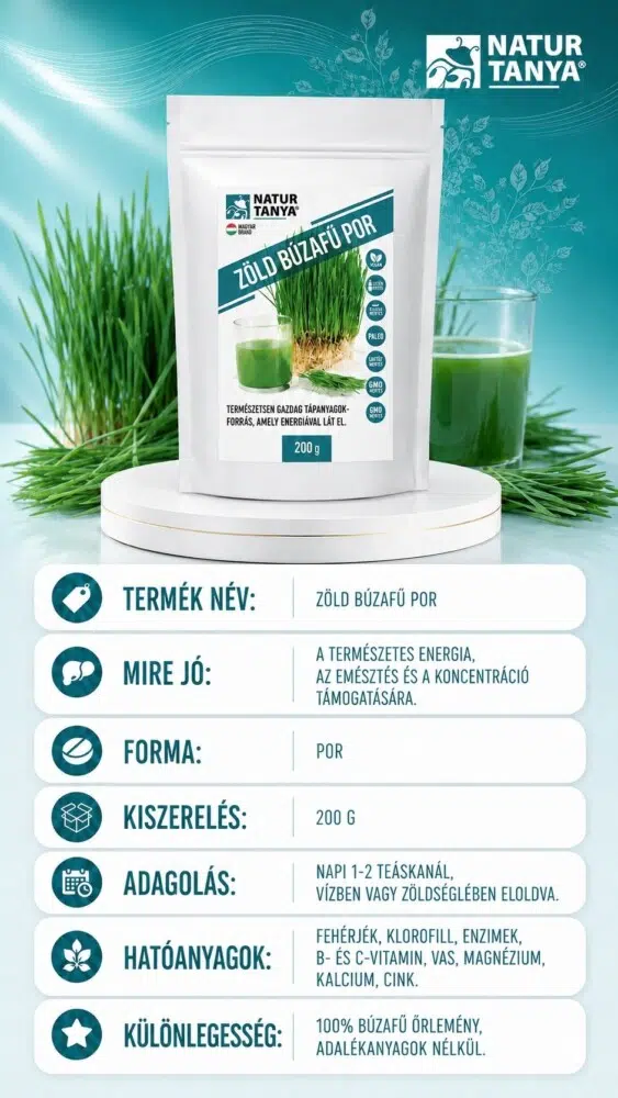 Natur Tanya Zöld Búzafű por - 200g
