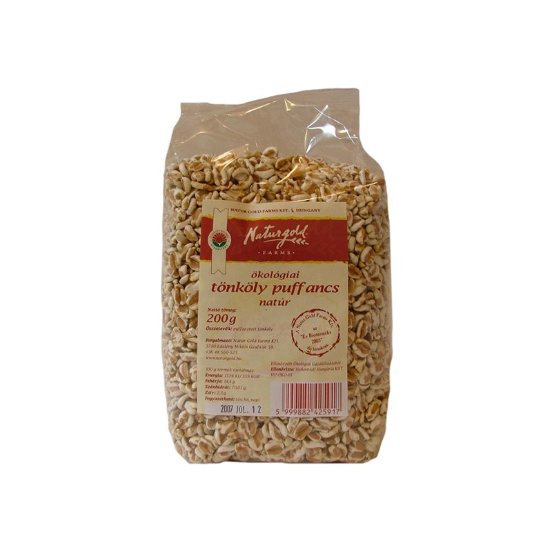 Naturgold bio tönköly puffancs natúr – 200g Naturgold bio tönköly puffancs natúr – 200g