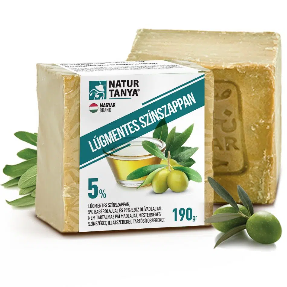 Natur Tanya - Lúgmentes színszappan - 5% Babérfaolaj és 95 % Olívaolaj - 200g Natur Tanya - Lúgmentes színszappan - 5% Babérfaolaj és 95 % Olívaolaj - 200g