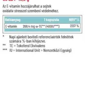 Dr. Herz E-vitamin 400IU lágyzselatin kapszula - 60db - Image 2