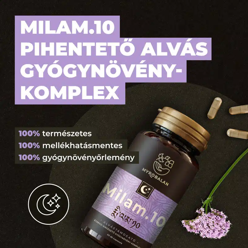 Myrobalan Milam.10 - pihentető alvás kapszula - 60db Myrobalan Milam.10 - pihentető alvás kapszula - 60db