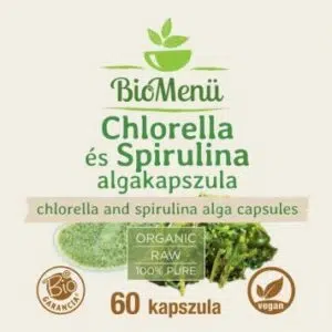 BioMenü Bio Chlorella és Spirulina algakapszula - 60db - Image 2