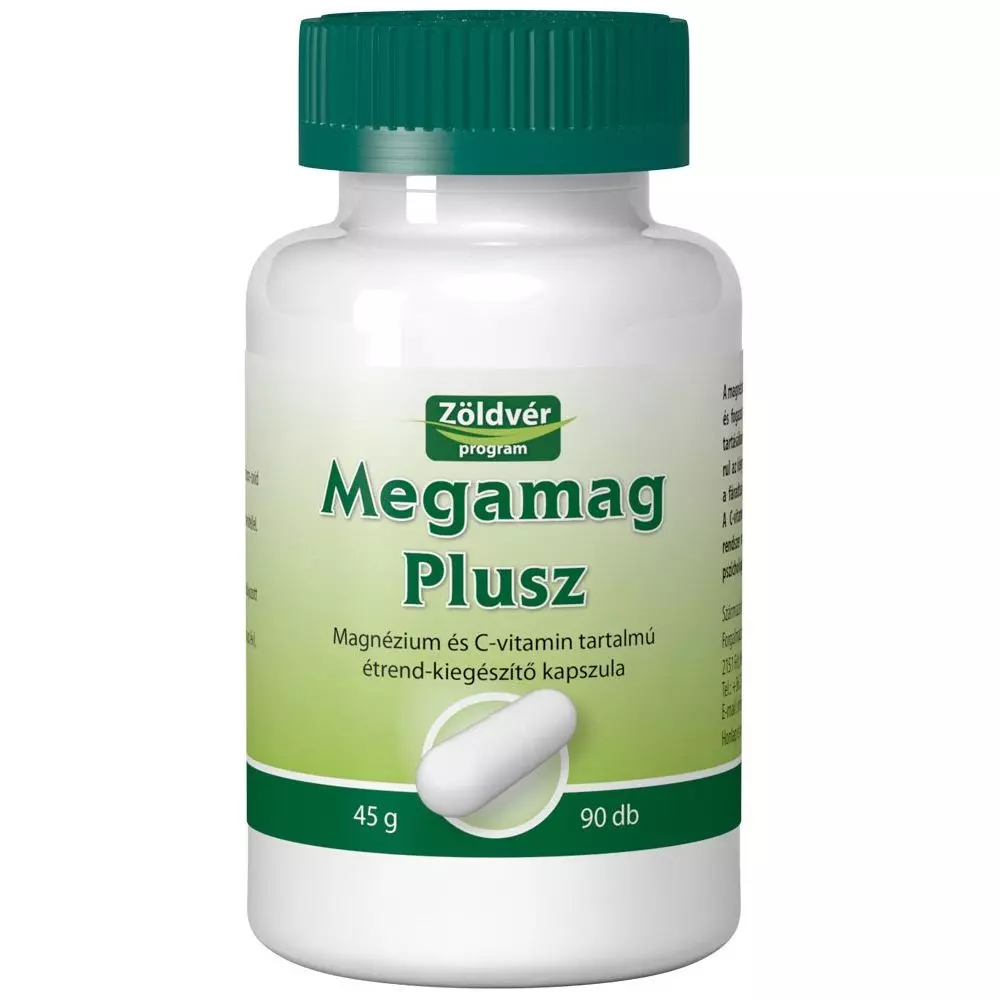 Viva Natura - Zöldvér Megamag Plusz kapszula - 90 db Viva Natura - Zöldvér Megamag Plusz kapszula - 90 db