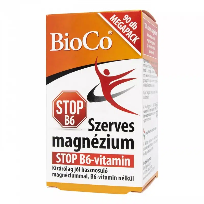 BioCo Szerves Magnézium STOP B6-vitamin tabletta - 90db BioCo Szerves Magnézium STOP B6-vitamin tabletta - 90db