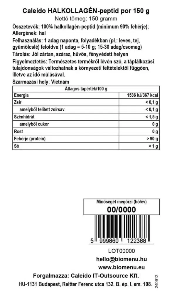 Caleido Halkollagén-peptid por - 150g - Image 3 Caleido Halkollagén-peptid por - 150g - Image 3