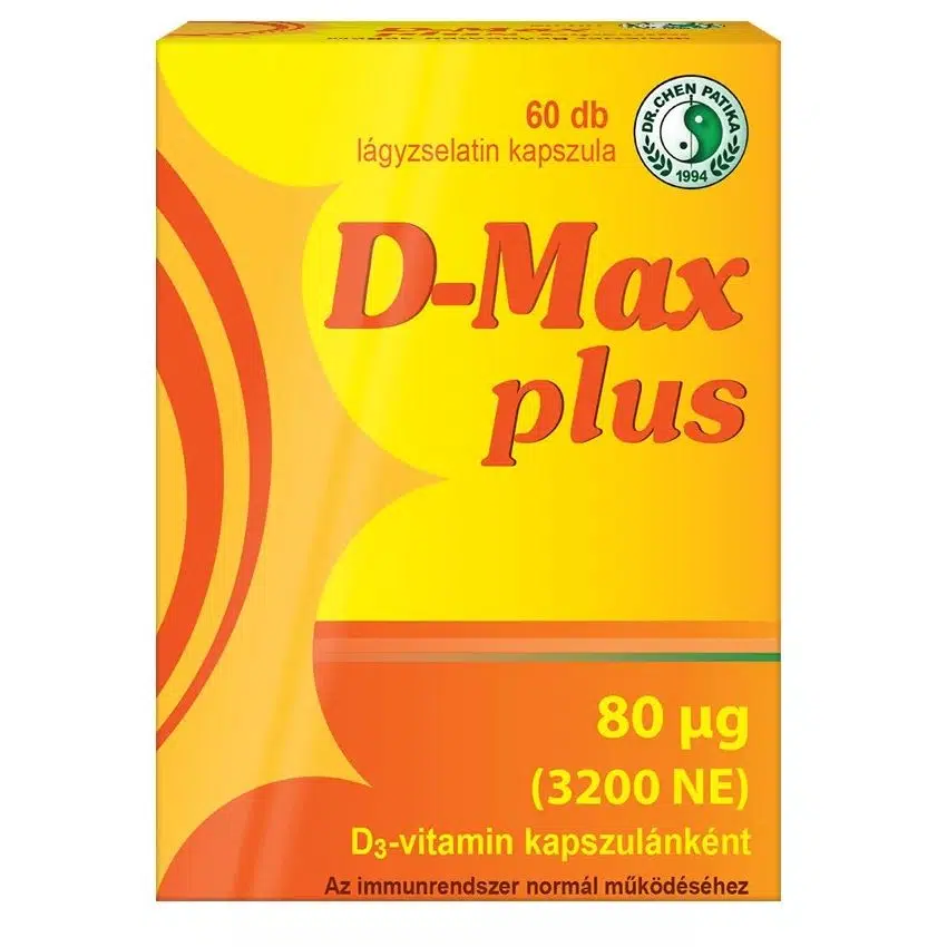 Dr. Chen D-Max plus D3-vitamin 3200NE kapszula - 60db Dr. Chen D-Max plus D3-vitamin 3200NE kapszula - 60db