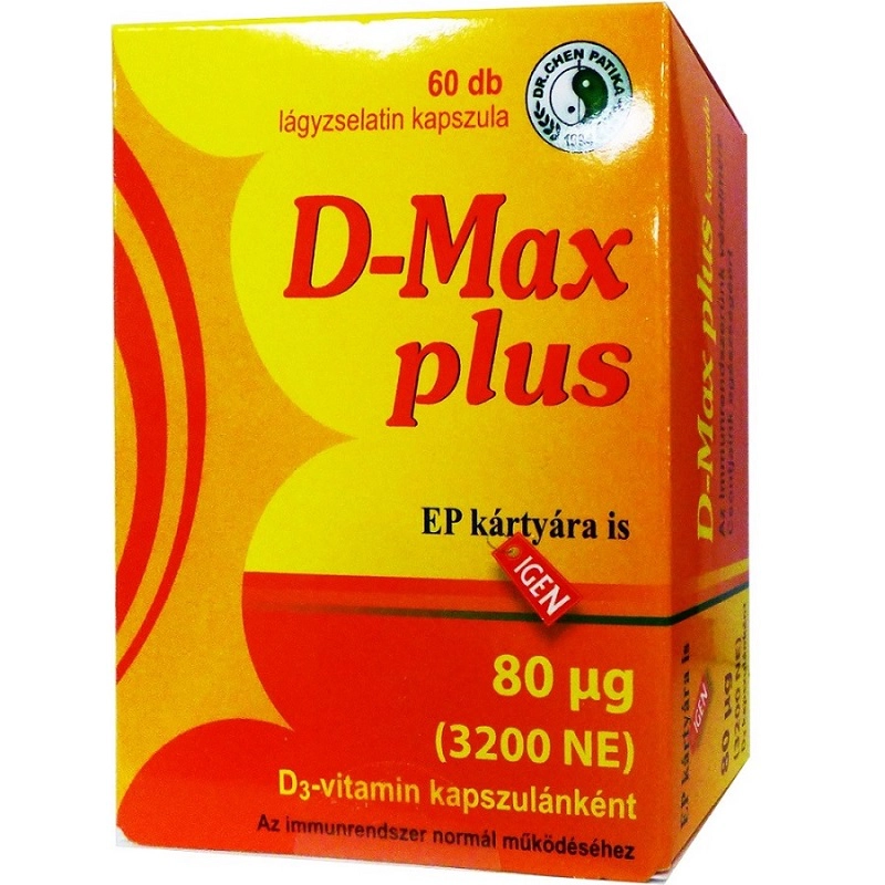 Dr. Chen D-Max plus D3-vitamin 3200NE kapszula - 60db