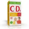Naturland Prémium C-vitamin 1000mg + D3-vitamin 4000NE tabletta – 40db
