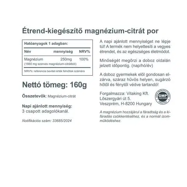 Vitaking Magnézium Citrate por Vitaking Magnézium Citrate por