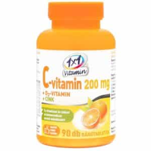 1×1 Vitamin C-vitamin + D3+Cink narancsos rágótabletta – 90db