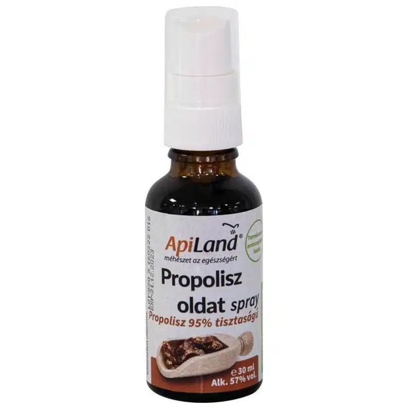 Apiland 95%-os tisztságú propolisz oldat szórófejes - 30ml Apiland 95%-os tisztságú propolisz oldat szórófejes - 30ml